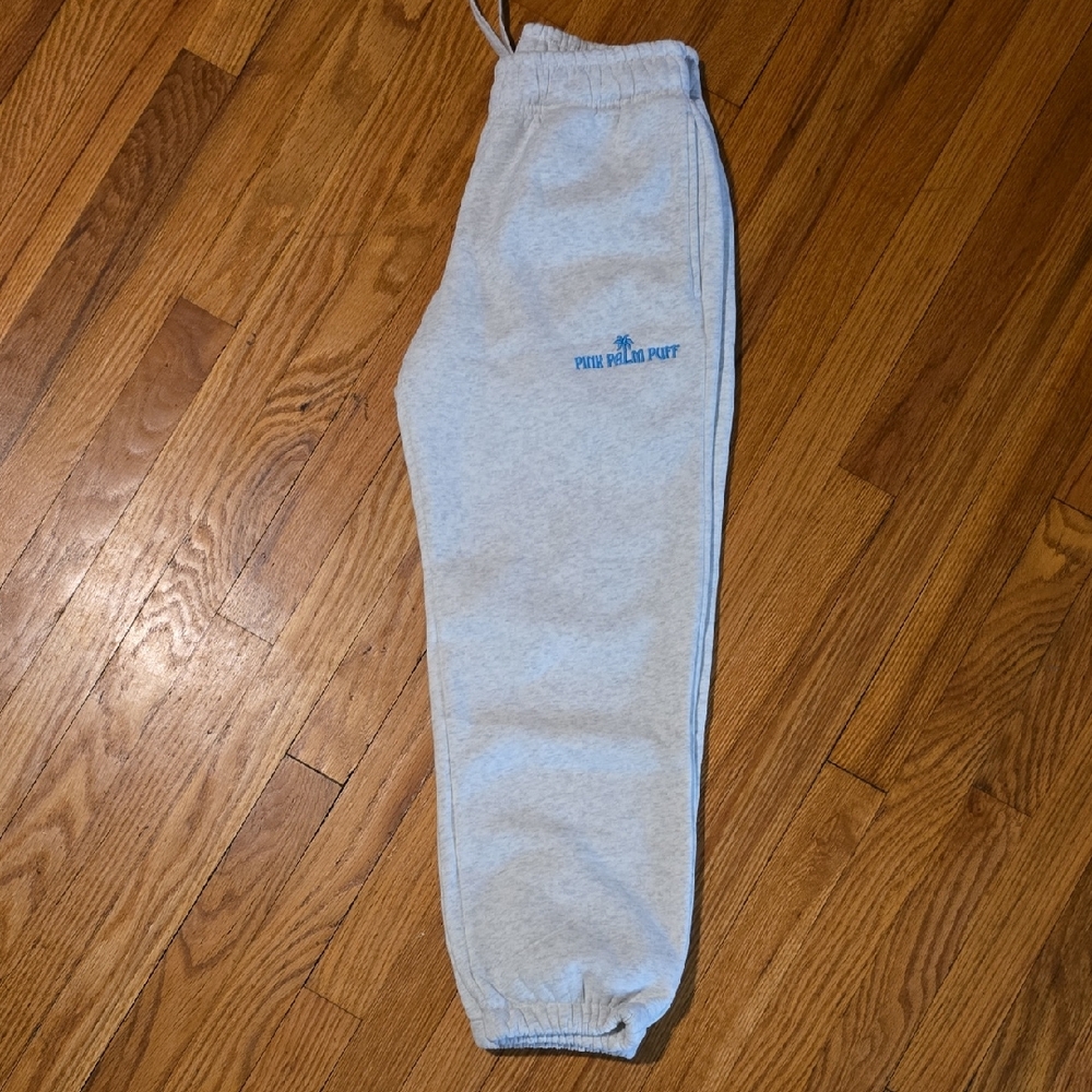 Pink Palm Puff Sweatpants Womens
